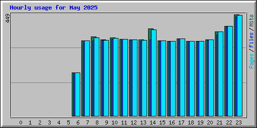 Hourly usage for May 2025