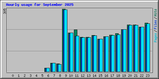 Hourly usage for September 2025