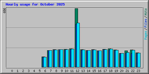 Hourly usage for October 2025